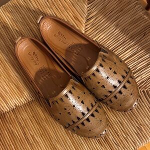 Coldwater Creek Brown Perforated Flats